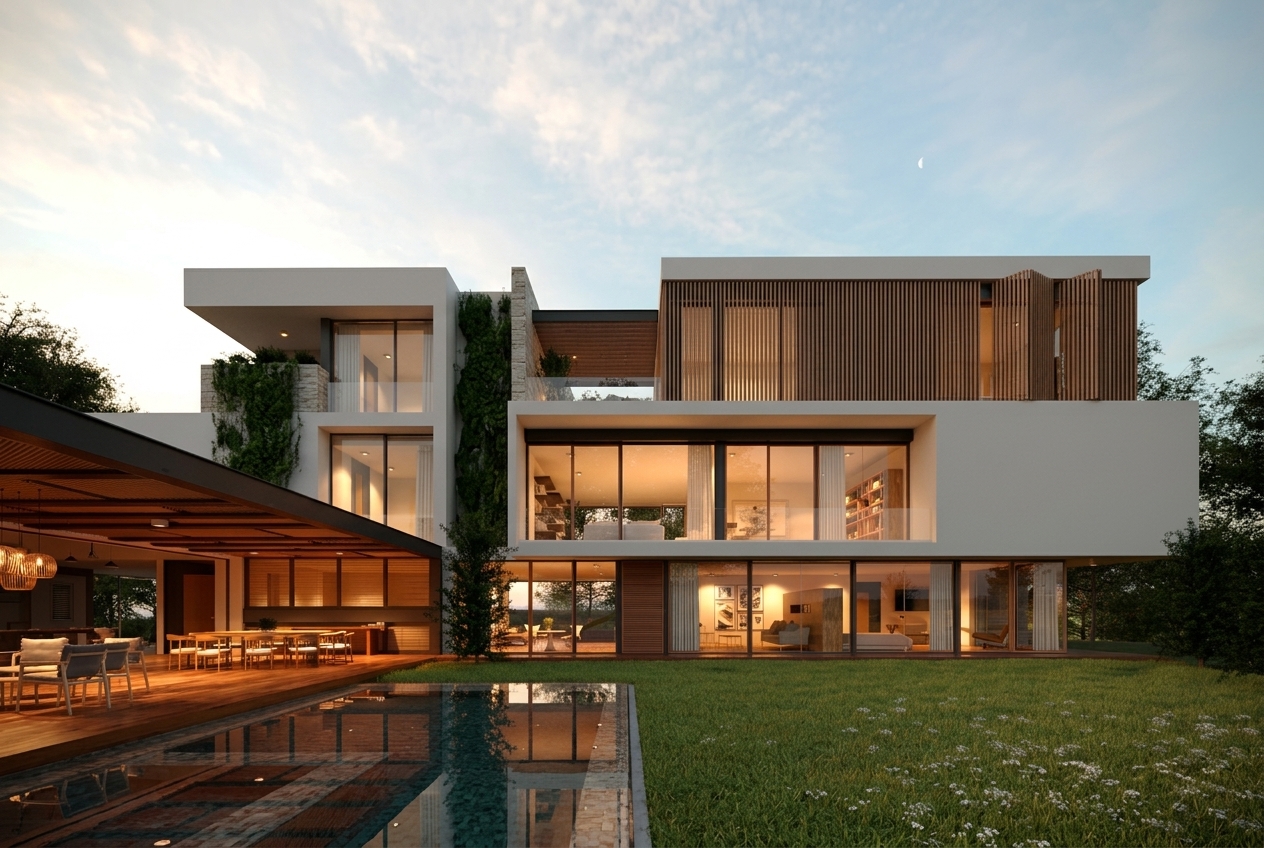 4K photorealistic architectural render enhanced from Maya 3D model
