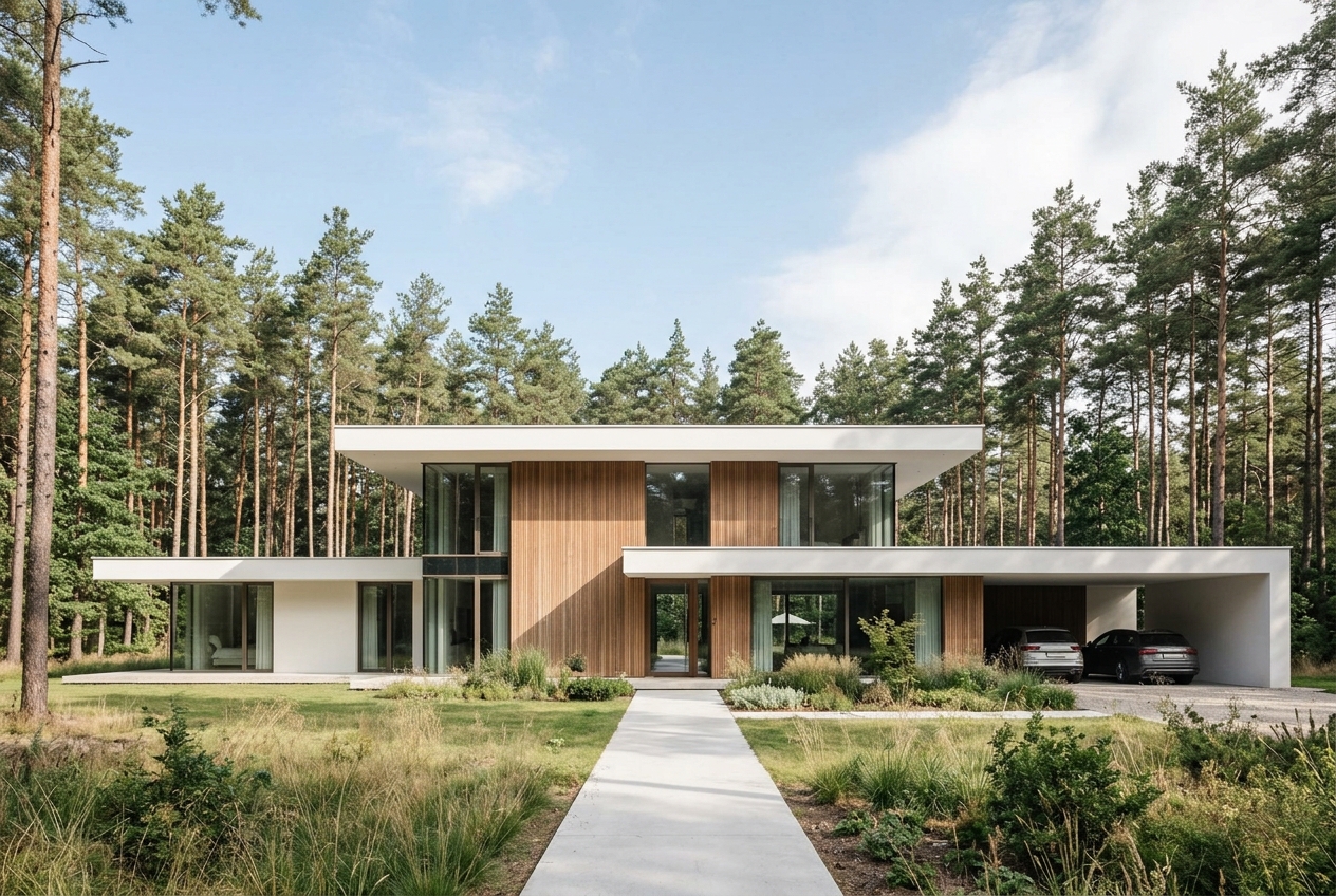 4K photorealistic architectural render enhanced from Blender 3D model