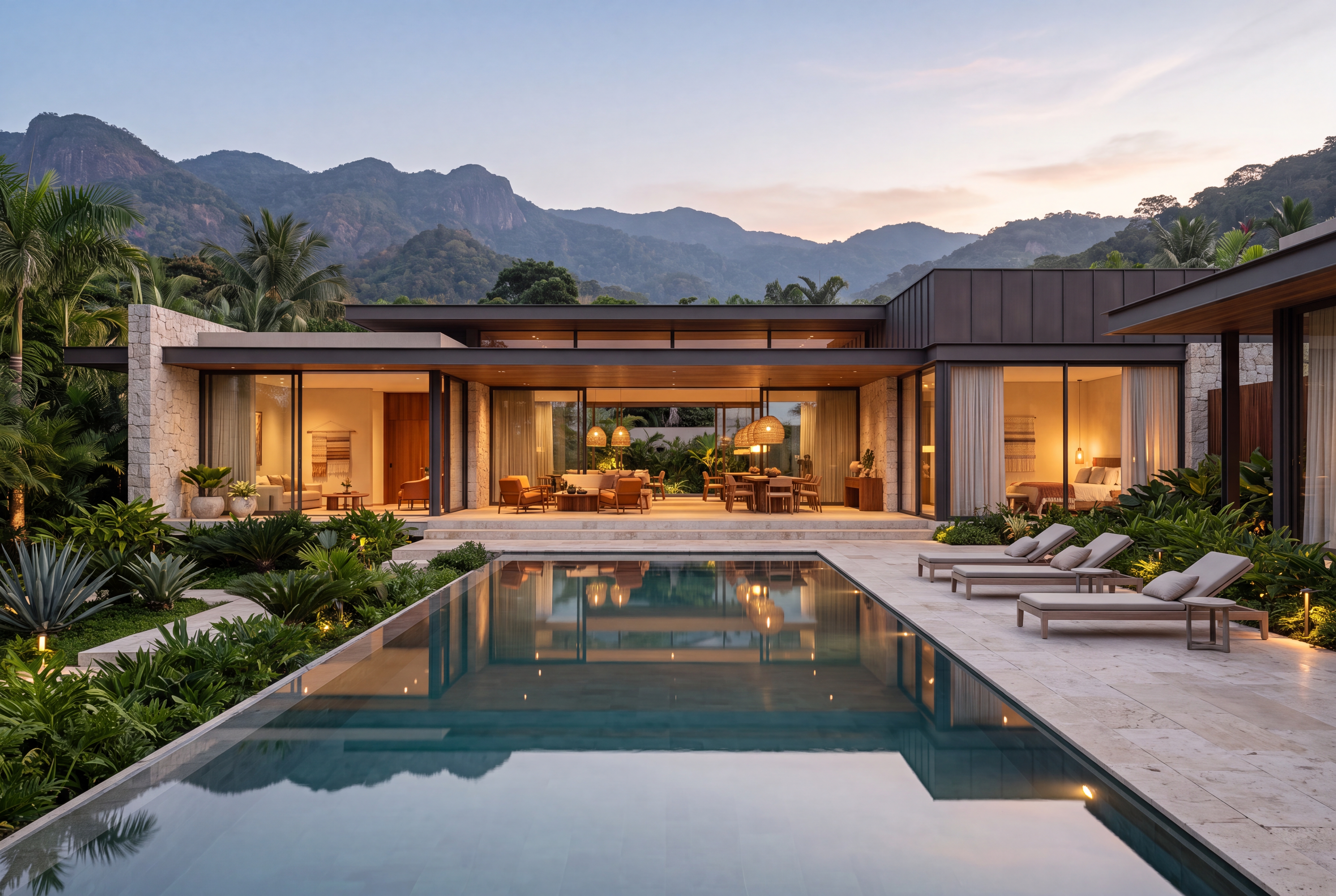 4K photorealistic architectural render, V-Ray output enhanced by ReRender AI