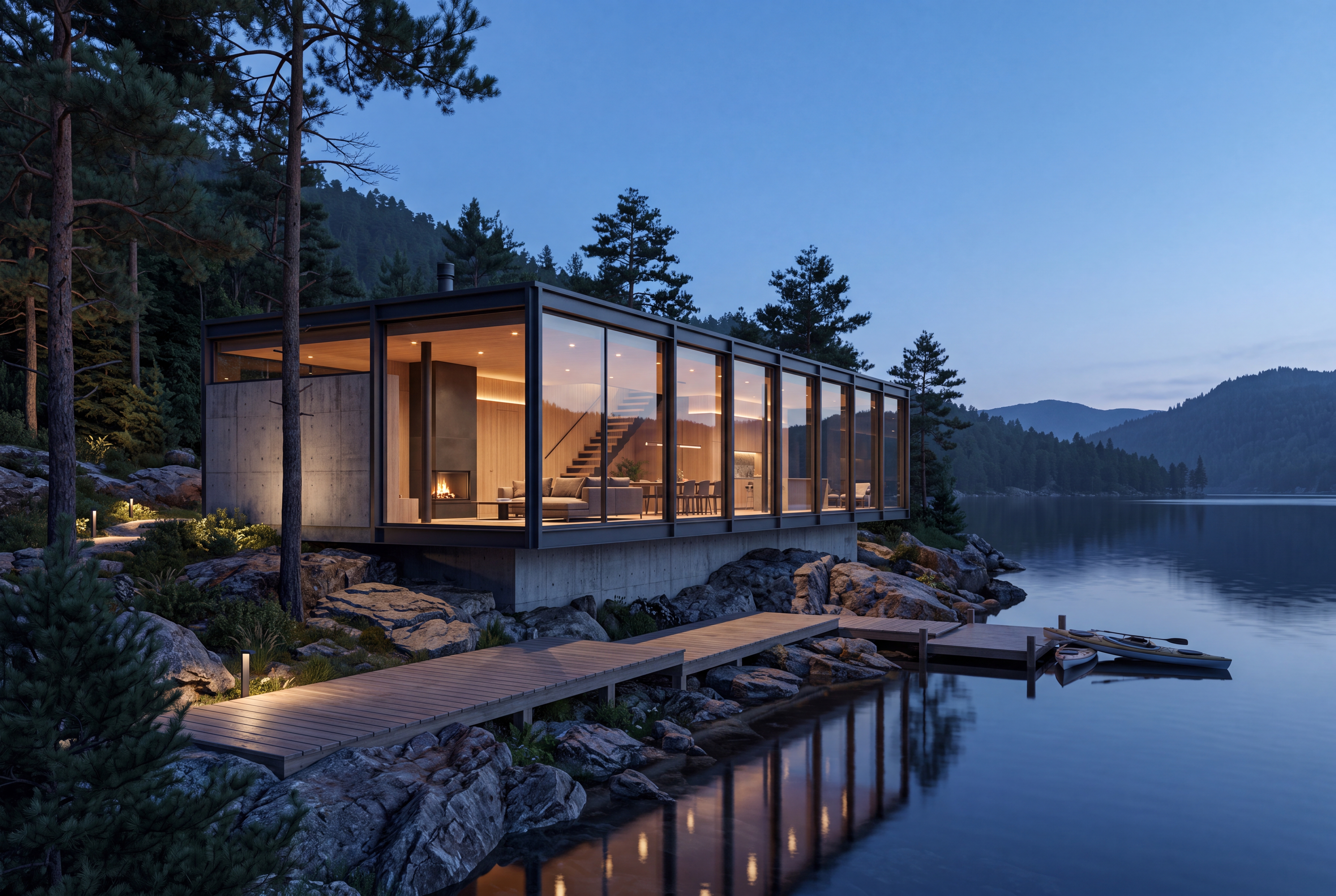 4K photorealistic architectural render, 3ds Max model enhanced by ReRender AI
