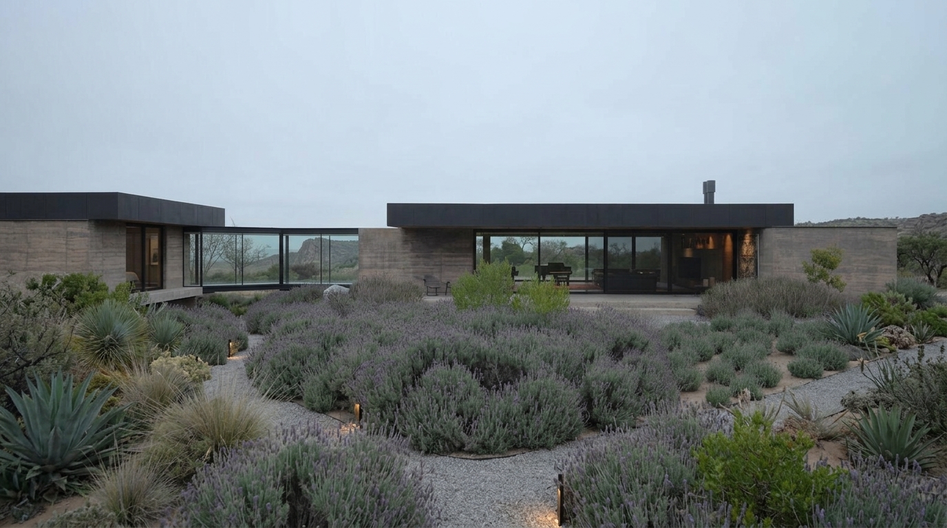 Photorealistic architectural exterior render generated using Nano Banana model on ReRender AI